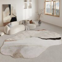 Tapis de salon design motifs abstraits forme originale TRAPUI