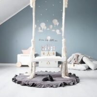 Tapis de sol bébé simple gris rond MARIE