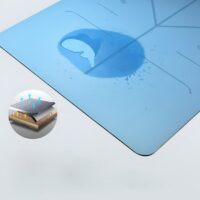 Tapis de yoga en caoutchouc naturel de 4,5 mm antidérapant pour une utilisation humide et sèche