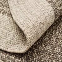 Tapis d’entrée en laine bicolore tissée demi-cercle GALWO COLL