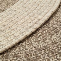 Tapis d’entrée en laine bicolore tissée demi-cercle GALWO COLL