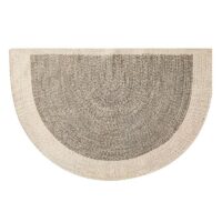 Tapis d’entrée en laine bicolore tissée demi-cercle GALWO COLL