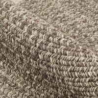 Tapis d’entrée en laine foncée tissée demi-cercle GALWO COLL
