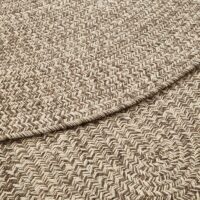 Tapis d’entrée en laine foncée tissée demi-cercle GALWO COLL