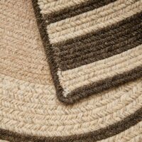 Tapis d’entrée en laine tricolore tissée demi-cercle GALWO COLL