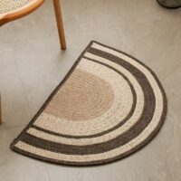 Tapis d’entrée en laine tricolore tissée demi-cercle GALWO COLL