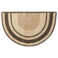 Tapis d’entrée en laine tricolore tissée demi-cercle GALWO COLL