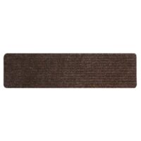 Tapis d’escalier marron à rayures auto-adhésif