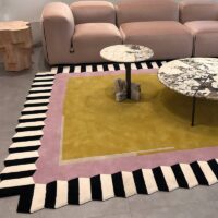 Tapis design jaune moderne et abstrait pour salon ARTO DESIGN