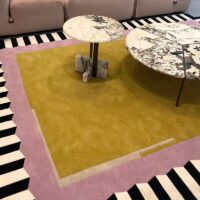Tapis design jaune moderne et abstrait pour salon ARTO DESIGN