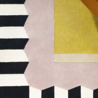 Tapis design jaune moderne et abstrait pour salon ARTO DESIGN