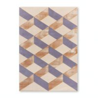 Tapis design motifs géométriques en perspective PUXU