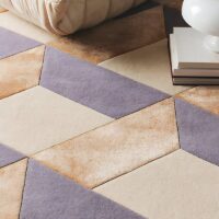 Tapis design motifs géométriques en perspective PUXU