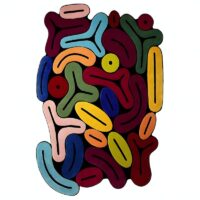 Tapis design pop art coloré avant-gardiste FOULIFOUTI