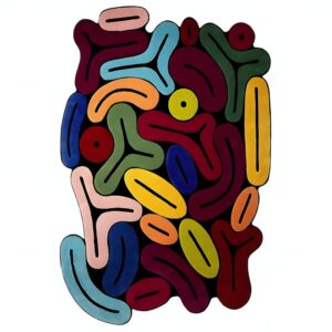 Tapis design pop art coloré avant-gardiste FOULIFOUTI