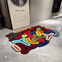 Tapis design pop art coloré avant-gardiste FOULIFOUTI