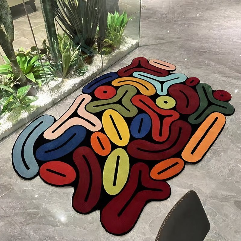 Tapis design pop art coloré avant-gardiste FOULIFOUTI