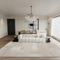 Tapis design turc beige motifs géométriques sobres LE CAIRE