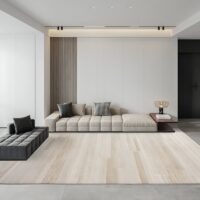 Tapis design turc beige motifs géométriques sobres LE CAIRE