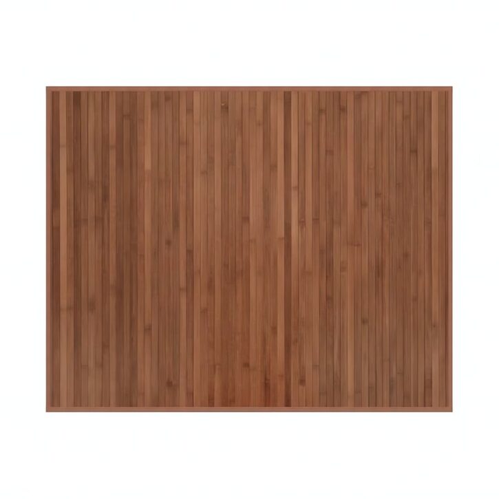 Tapis en bambou marron 100x80 cm pour cuisine salon ou salle de bain NATURALESIA