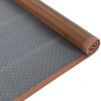 Tapis en bambou marron 100x80 cm pour cuisine salon ou salle de bain NATURALESIA