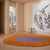 Tapis en laine mélangée design abstrait fleur chic PHILIPPE MIO