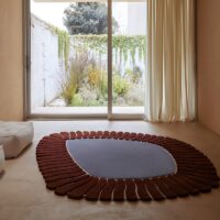 Tapis en laine mélangée design abstrait fleur chic PHILIPPE MIO