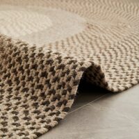 Tapis en laine tissée à la main ovale nuances de marron ETNA