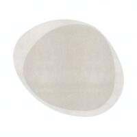 Tapis gris foncé pour salon ou chambre forme ovale spécial GALIGAE