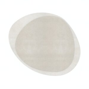 Tapis gris foncé pour salon ou chambre forme ovale spécial GALIGAE