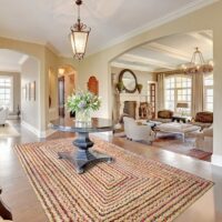 Tapis jonc de mer et jute coloré multicolore de décoration bohème chic