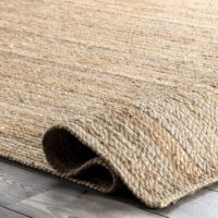 Tapis jonc de mer et jute fait main style shabby chic et bohème