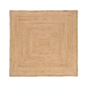 Tapis jute naturel carré tissé à la main ETNA