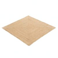 Tapis jute naturel carré tissé à la main ETNA