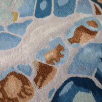 Tapis kilim abstrait monde marin tendance pour salon PUXU