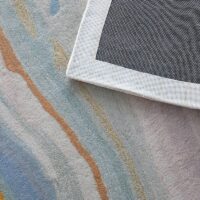 Tapis kilim abstrait monde marin tendance pour salon PUXU