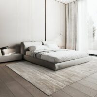 Tapis kilim beige sobre tendance avec motifs lignes abstraites LE CAIRE