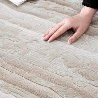 Tapis kilim beige sobre tendance avec motifs lignes abstraites LE CAIRE