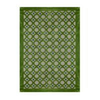 Tapis kilim vert motifs ethniques traditionnels PUXU