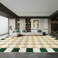 Tapis marocain à damier style contemporaine et moderne XAV PIRON