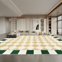 Tapis marocain à damier style contemporaine et moderne XAV PIRON