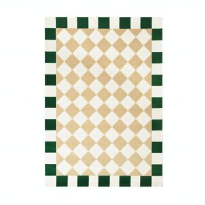 Tapis marocain à damier style contemporaine et moderne XAV PIRON
