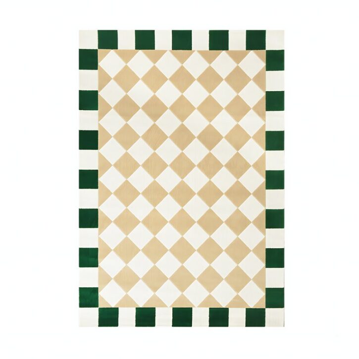Tapis marocain à damier style contemporaine et moderne XAV PIRON