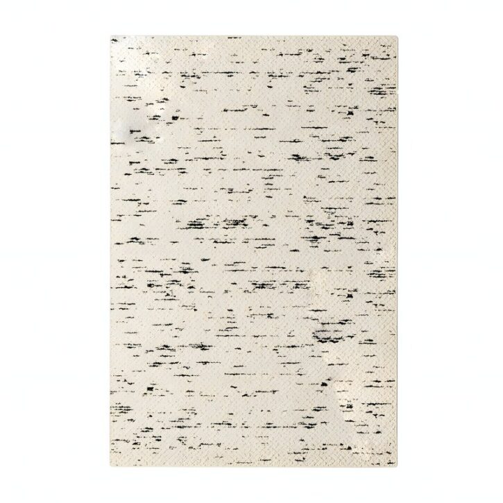 Tapis marocain beige et noir poils épais décoration style contemporaine CARPETIO