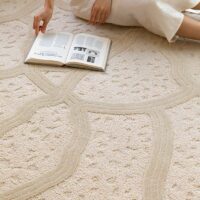 Tapis marocain pour salon motifs effet corail ANS DESIGN