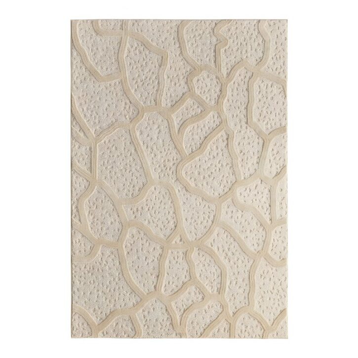 Tapis marocain pour salon motifs effet corail ANS DESIGN