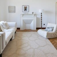 Tapis marocain pour salon motifs effet corail ANS DESIGN