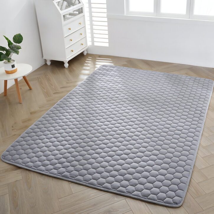 Tapis mousse bébé matelas gris absorbant pour jeu bébé et enfant