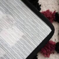 Tapis noir à carreaux absorbant pour salle de bain WATERRUG