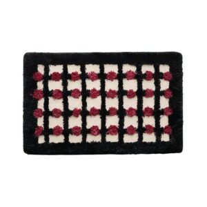 Tapis noir à carreaux absorbant pour salle de bain WATERRUG